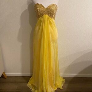 Vintage Cache beaded strapless dress